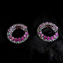 Navratna Twilight Hoop Earrings