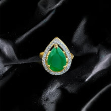 Teardrop Halo Statement Ring