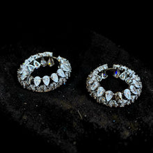Navratna Twilight Hoop Earrings