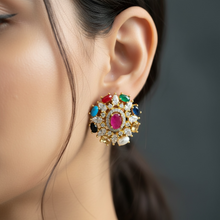 Navratna Royale Stud Earrings