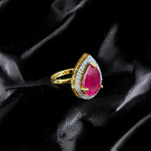 Teardrop Halo Statement Ring
