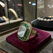 Ruby Halo Crystal Luxe Ring