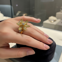 Golden Blossom Zircon Ring