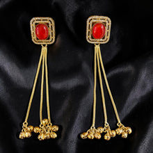Aqua Majesty Tassel Earrings