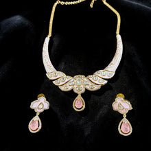 Blush Maharani Enamel Necklace Set