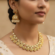 Ruby Taara Kundan Teardrop Heritage Necklace Set