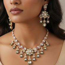 Ruby Blossom Kundan Bridal Necklace Set