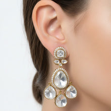 Royal Polki Teardrop Kundan Earrings