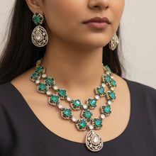 Emerald Radiance Polki Necklace Set