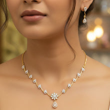 Amara Teardrop American Diamond Necklace Set