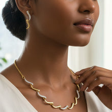 Aurora Wave American Diamond Necklace Set