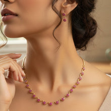 Rosé Bloom Wave Necklace Set