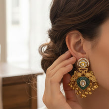 Padma Mayura Polki Jhumka Earrings