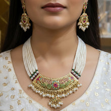 Navratna Jadau Pearl Choker Set