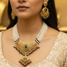 Rajwada Navratna Pearl Haar Set