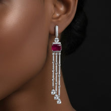 Ruby Symphony Tassel Earrings