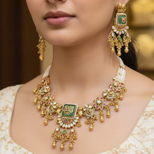 Rajwada Peacock Jhumki Necklace Set