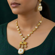 Rajwada Ivory Charm Pendant Set