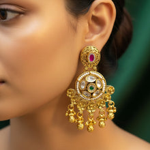 Emerald Royale Kundan Chandbali Earrings