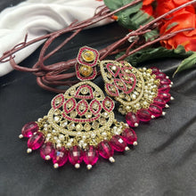 Majestic Ruby Chandbali Earrings