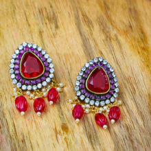 Royal Ruby Drop Earrings