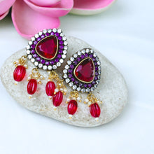 Royal Ruby Drop Earrings