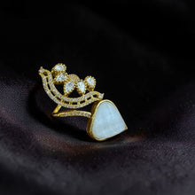Crimson Cascade Statement Ring