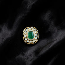 Emerald Royale Kundan Ring
