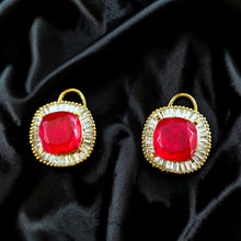 Ruby Radiance Stud Earrings