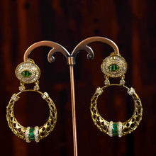 Rajsi Ruby Filigree Hoop Earrings