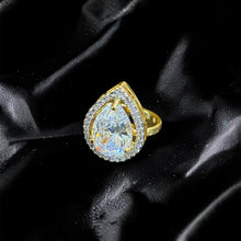 Teardrop Halo Statement Ring