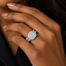 Royal Cushion-Cut CZ Gold Statement Adjustable Ring