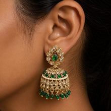 Emerald Royal Jhumka Earrings