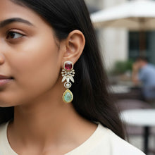 Emerald Blaze Chandbali Earrings