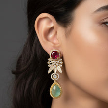 Emerald Blaze Chandbali Earrings