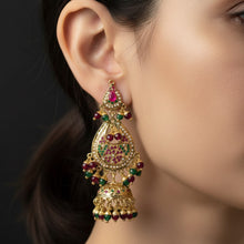 Royal Jadau Jhumka Chandbali Earrings