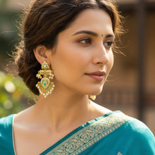 Royal Jadau Lotus Earrings