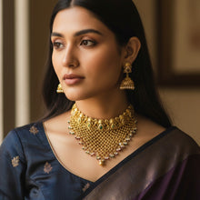 Royal Temple-Style Golden Choker Set