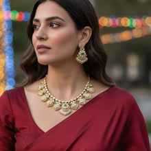 Emerald Chakra Kundan Bridal Necklace Set