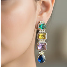 Regal Cascade Multicolor Earrings