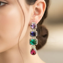 Regal Cascade Multicolor Earrings