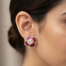 Ruby Blossom Studs