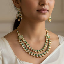 Dual-Layer Antique Polki Haaram Set