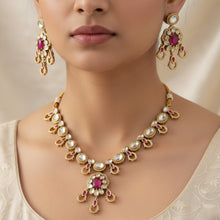 Rangmahal Ruby Kundan Necklace Set