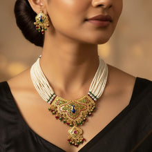 Mayuri Navratna Pearl Choker Set