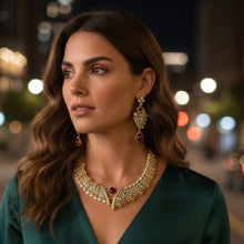 Ruby Noor V-Set Necklace
