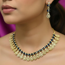 Sapphire Cascade Teardrop Necklace Set