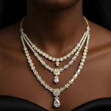 Aurora Triple-Layer American Diamond Bridal Set