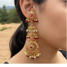 Ruby Cascade Jadau Danglers