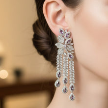 Emerald Blossom Cascading Earrings
